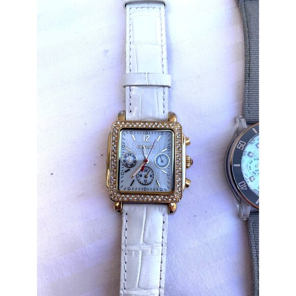 Lot 4 Gossip Quartz Multifunction Watches Day Date 24 Hour Gold Tone Rhinestone - Picture 2 of 11